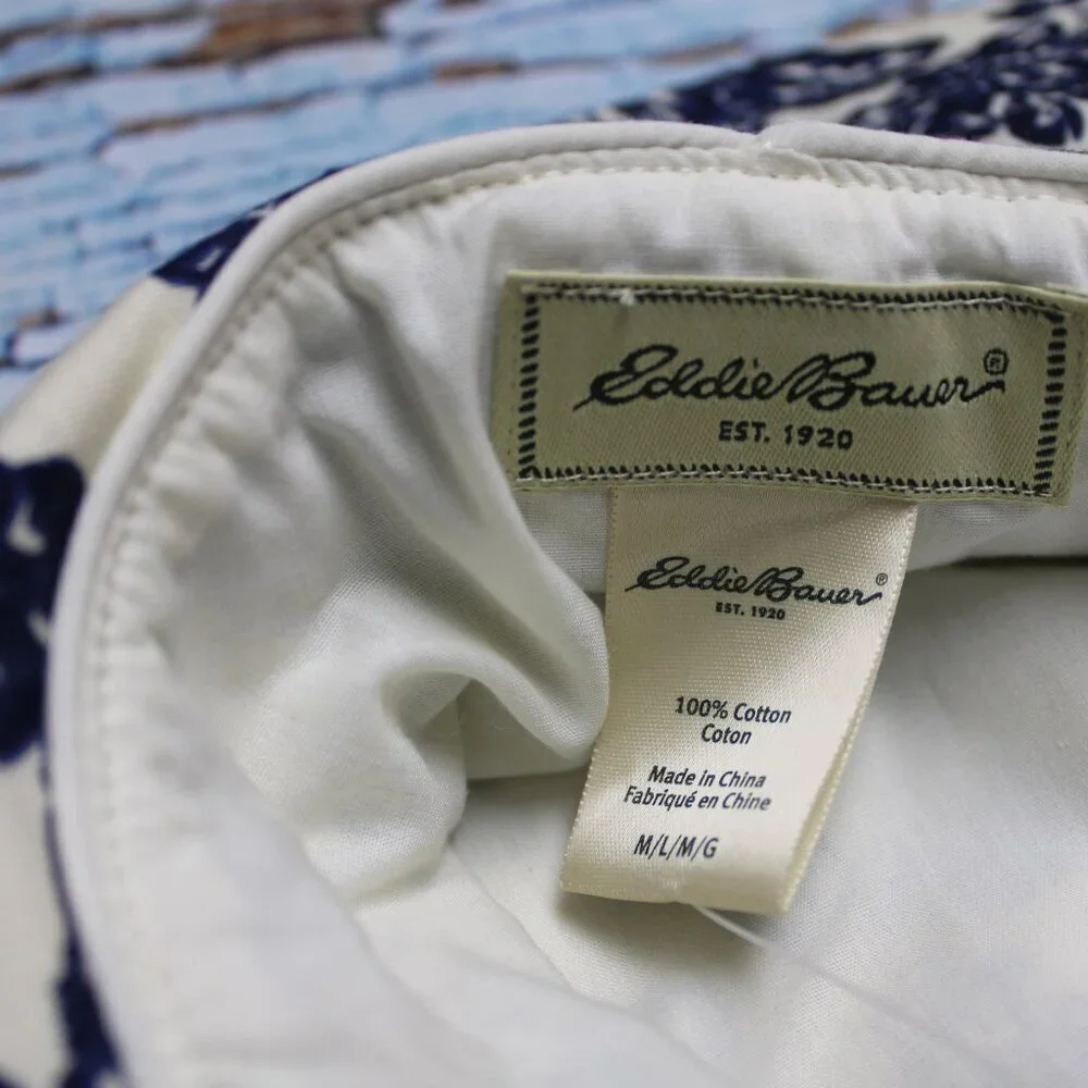 Eddie Bauer Sunhat Blue Design M/L NWT